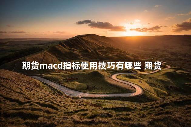 期货macd指标使用技巧有哪些 期货macd指标和kdj指标如何配合